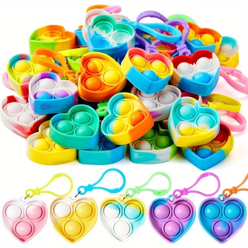 Pop Fidget Keychain, 30-Pack