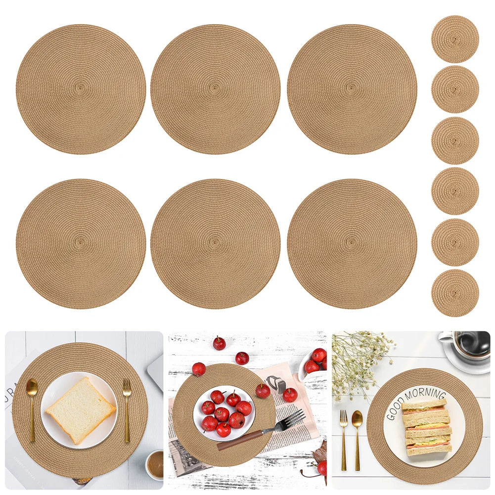 Braided Table Placemats, Set of 6