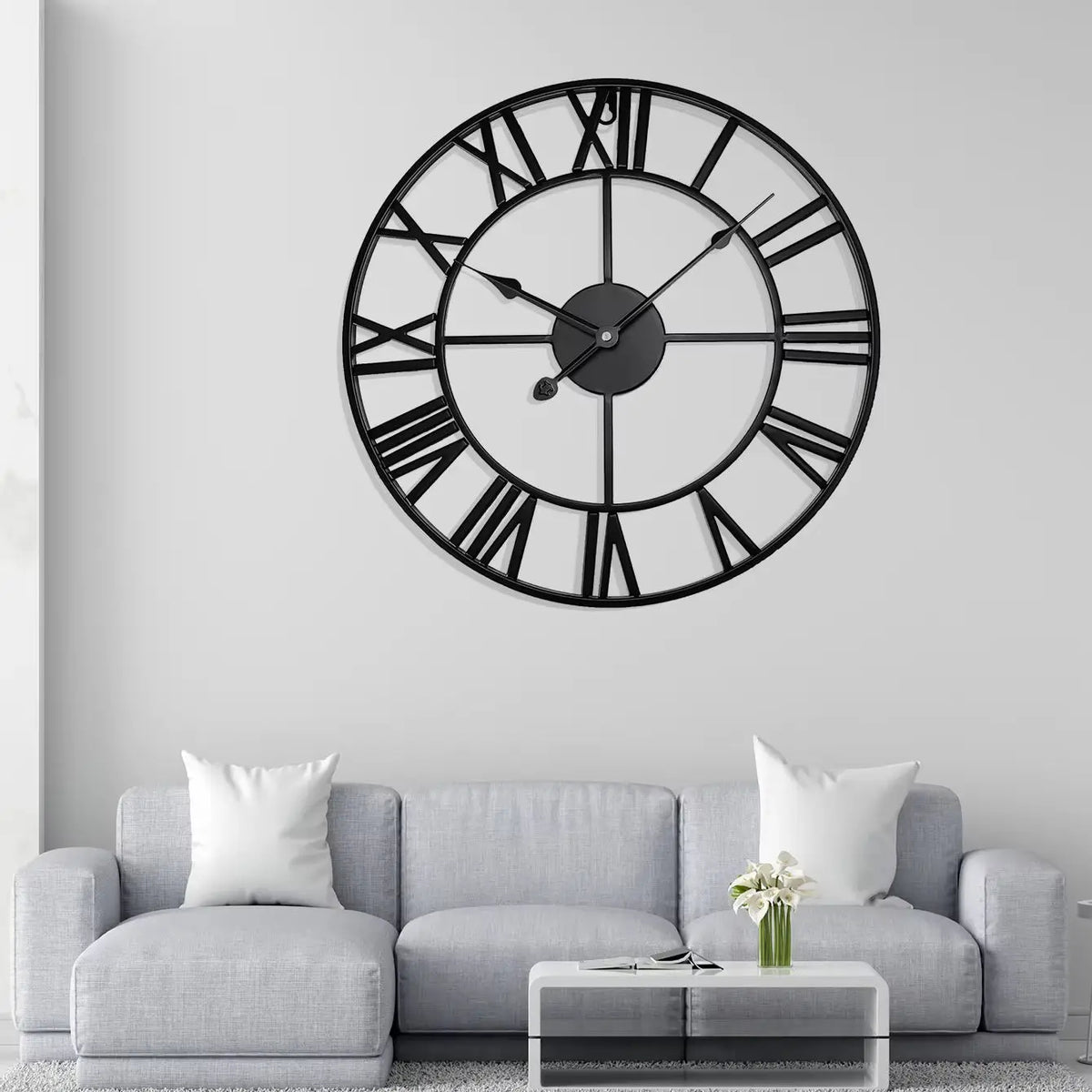 Roman Numeral Garden Clock, 60cm