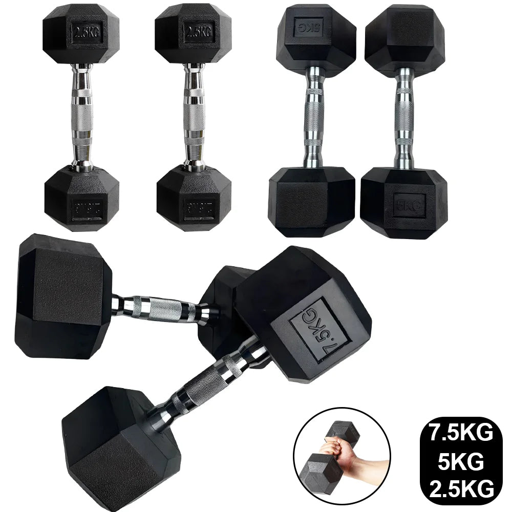 Hex Grip Dumbbell Pair