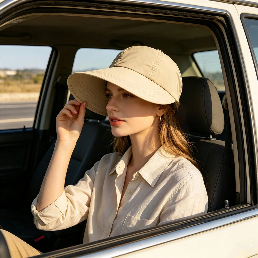 Wide-Brim Foldable Sun Hat