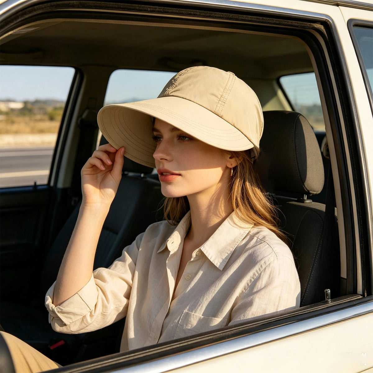 Wide-Brim Foldable Sun Hat