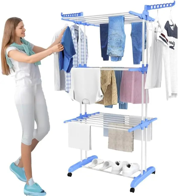 4-Tier Rotating Laundry Rack