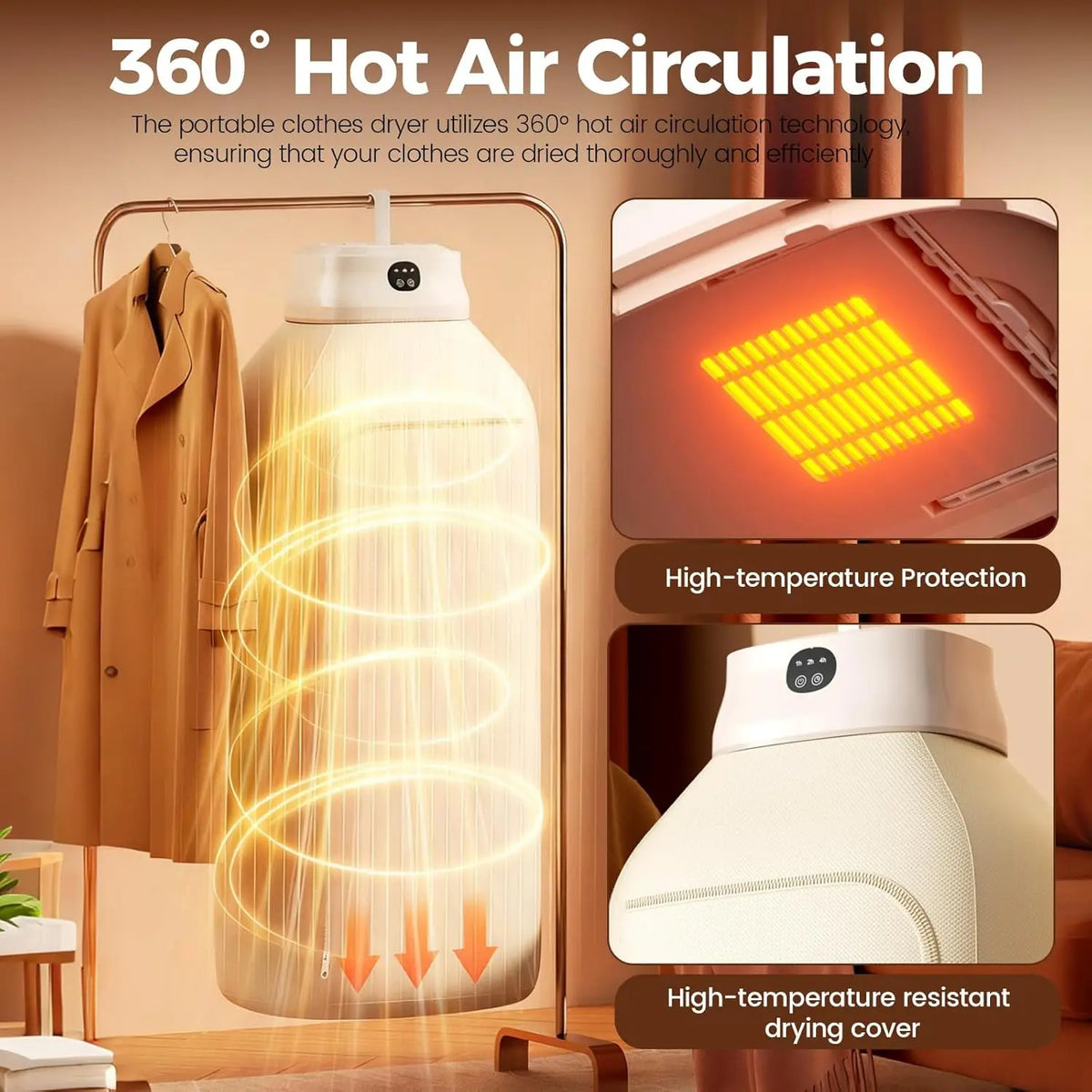 600W Portable Garment Dryer