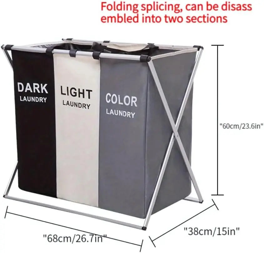 3-Section Laundry Hamper