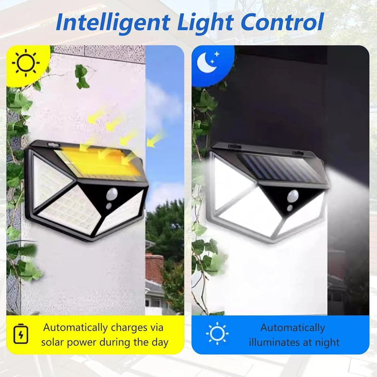 Motion-Sensor Solar Wall Lights
