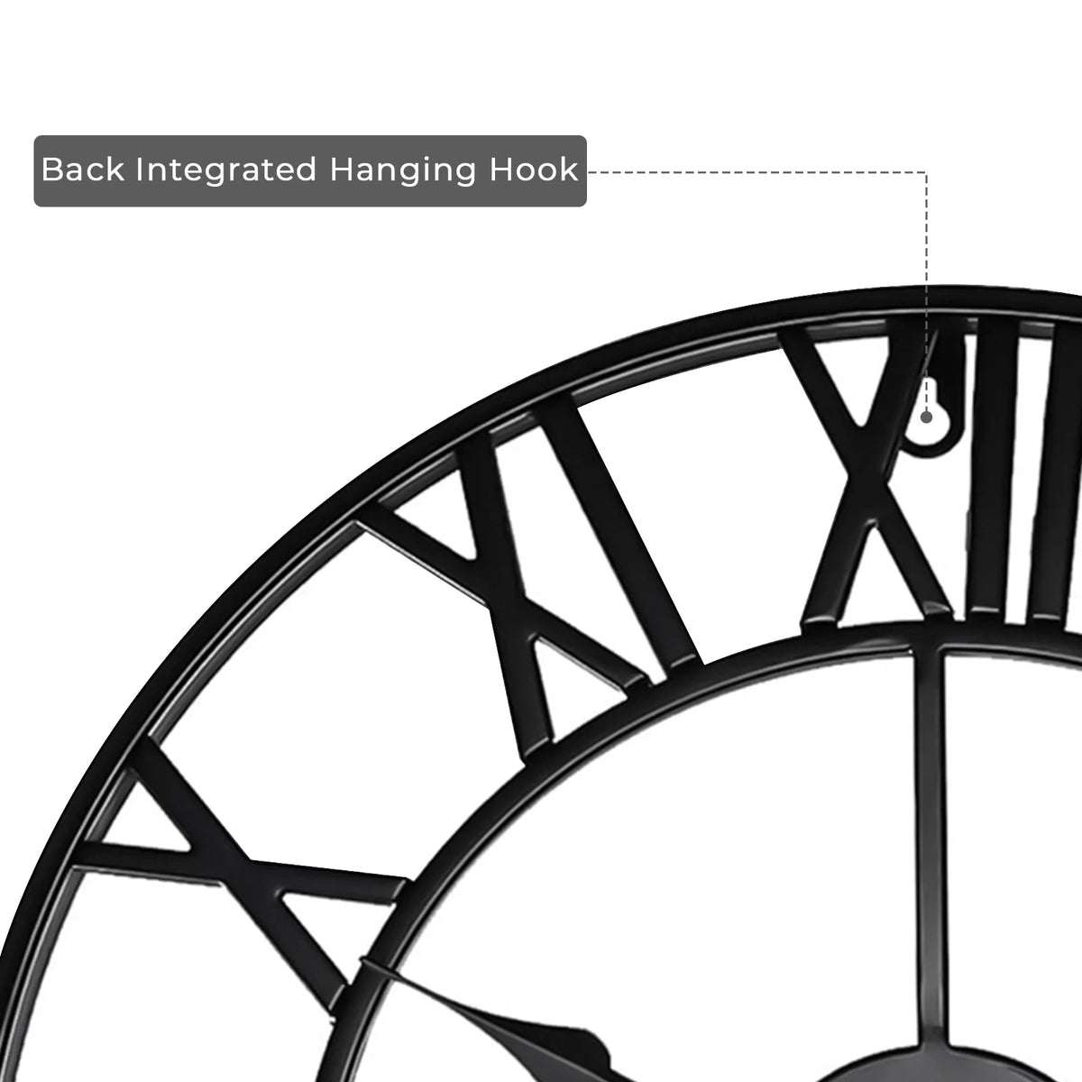 Roman Numeral Garden Clock, 60cm