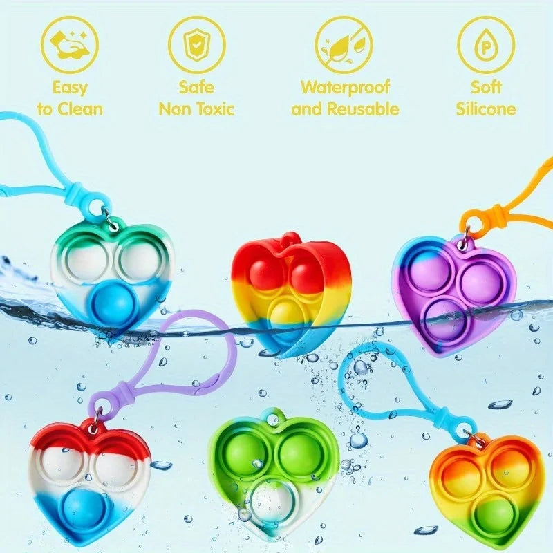 Pop Fidget Keychain, 30-Pack
