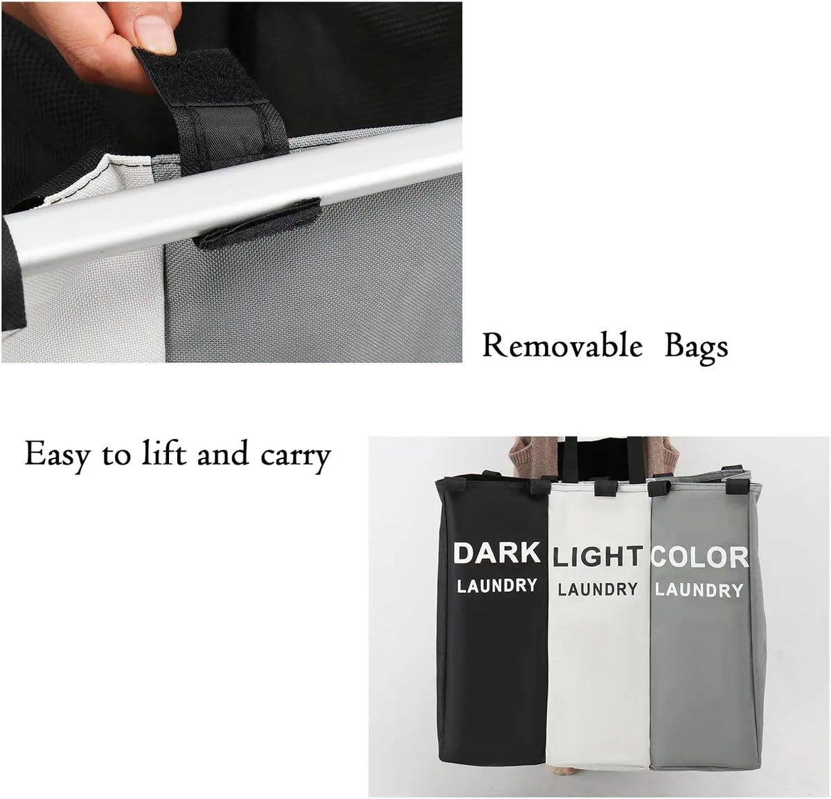 3-Section Laundry Hamper