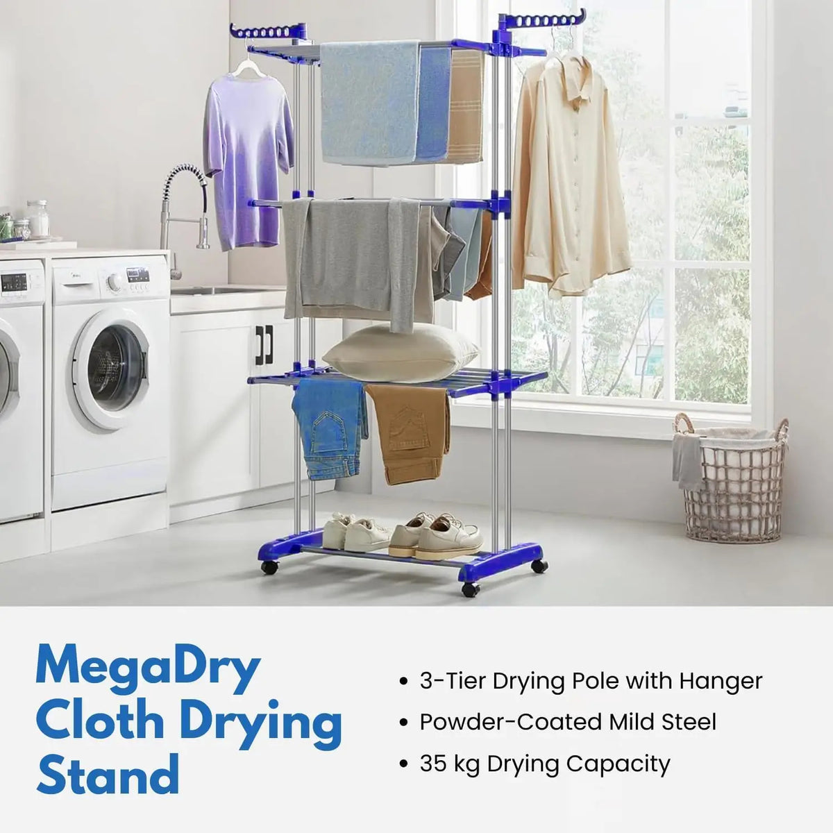 4-Tier Rotating Laundry Rack