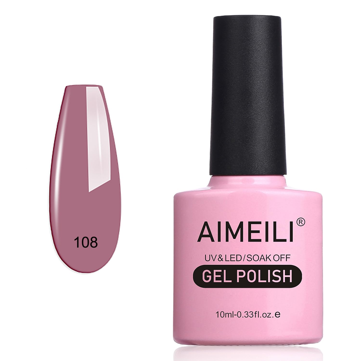 AIMEILI Gel Nail Polish, UV LED Soak Off Nail Art Manicure Pedicure Ideal for Salon Studios & Home Use, Long Lasting & Easy to Apply - (464) 10ml