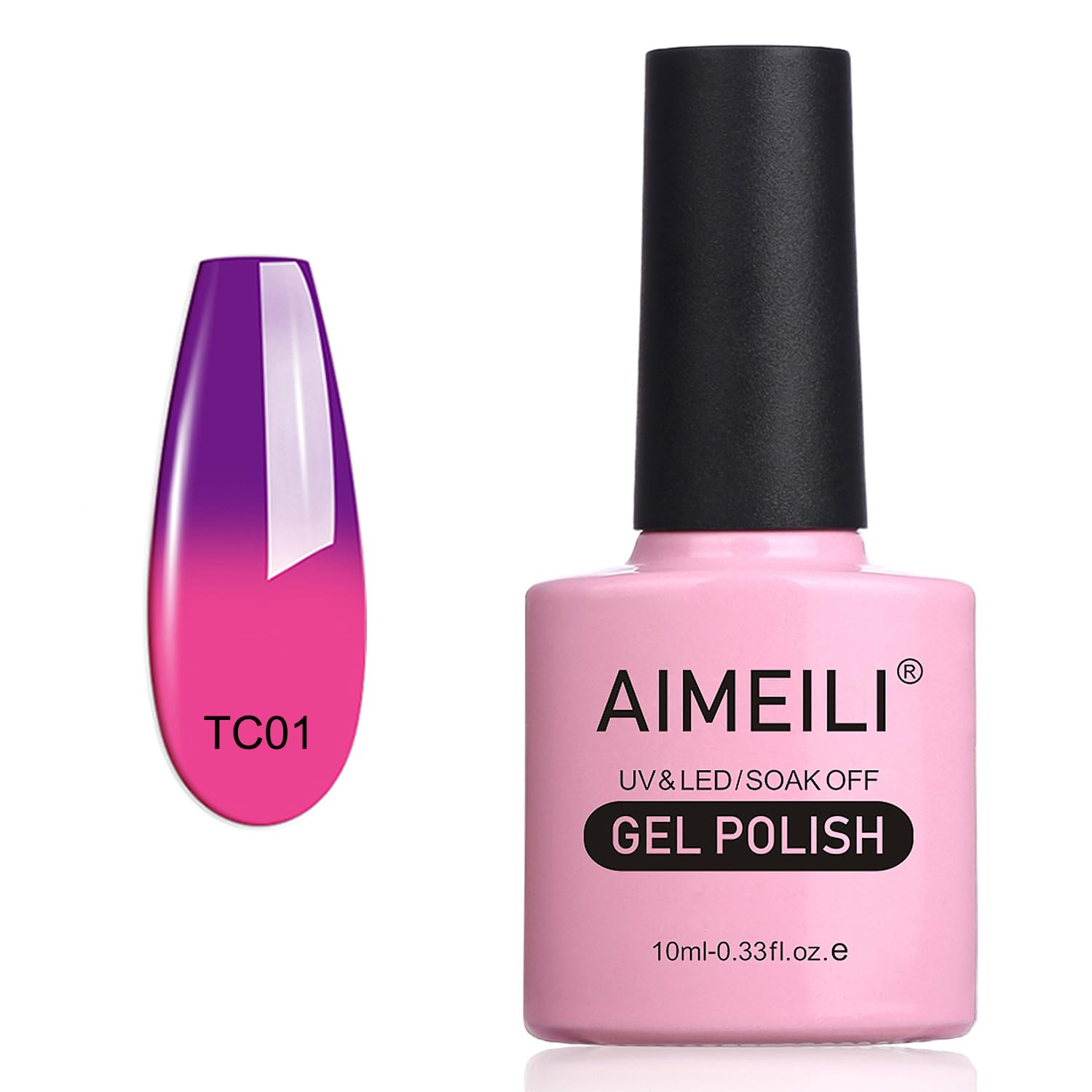 AIMEILI Gel Nail Polish, UV LED Soak Off Nail Art Manicure Pedicure Ideal for Salon Studios & Home Use, Long Lasting & Easy to Apply - (464) 10ml