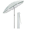 CHRISTOW Portable Beach Parasol Tilting Garden Sunshade Umbrella UV Resistant 2m