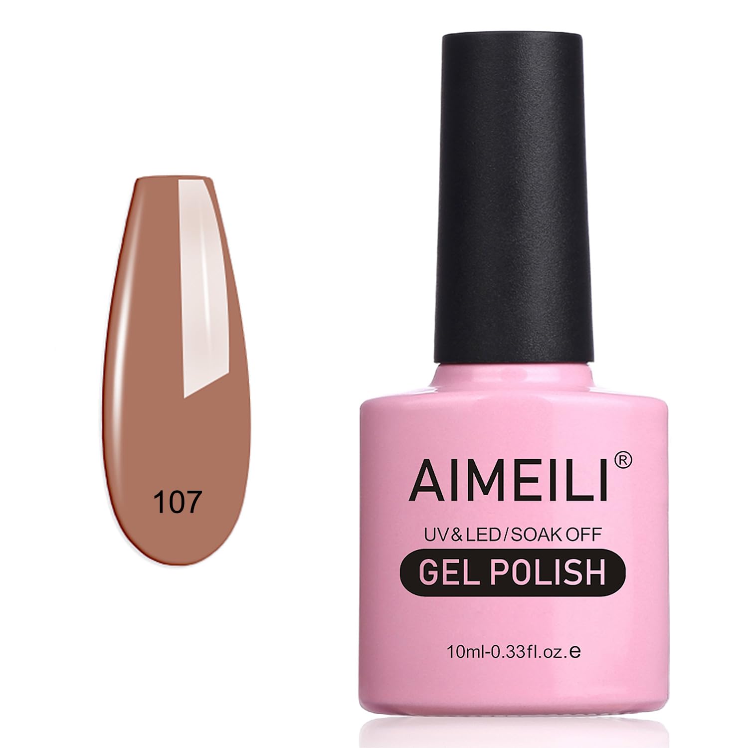 AIMEILI Gel Nail Polish, UV LED Soak Off Nail Art Manicure Pedicure Ideal for Salon Studios & Home Use, Long Lasting & Easy to Apply - (464) 10ml