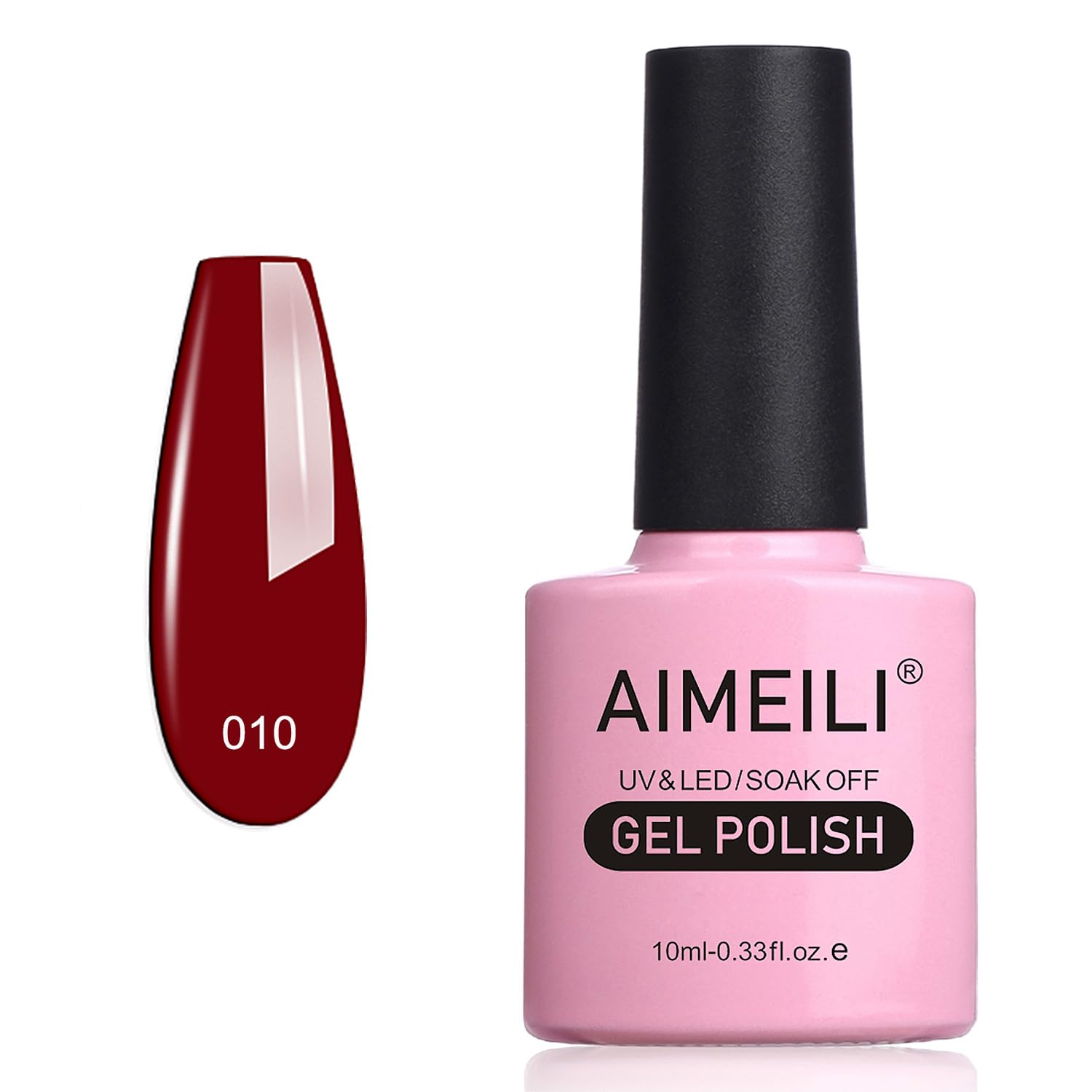 AIMEILI Gel Nail Polish, UV LED Soak Off Nail Art Manicure Pedicure Ideal for Salon Studios & Home Use, Long Lasting & Easy to Apply - (464) 10ml