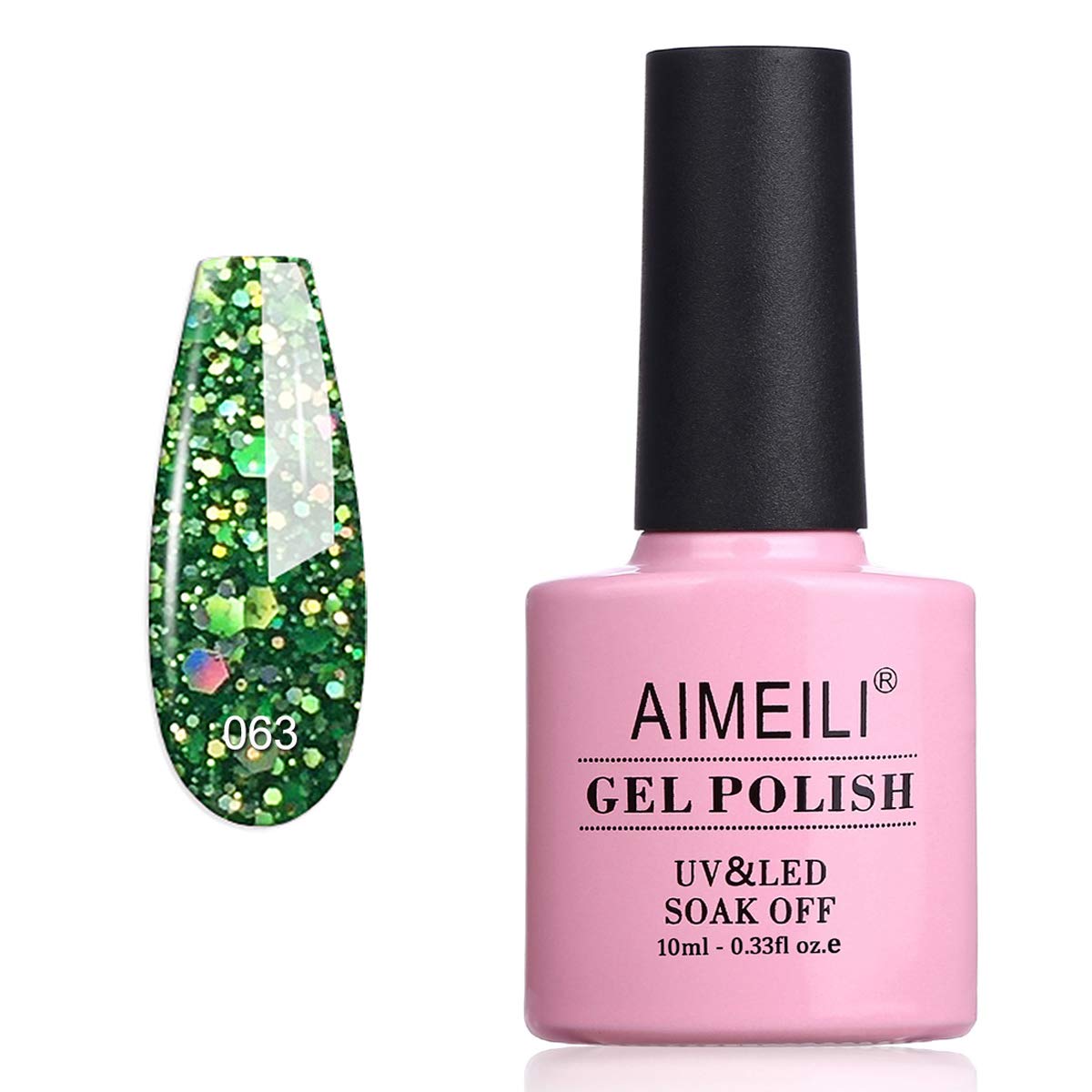 AIMEILI Gel Nail Polish, UV LED Soak Off Nail Art Manicure Pedicure Ideal for Salon Studios & Home Use, Long Lasting & Easy to Apply - (464) 10ml
