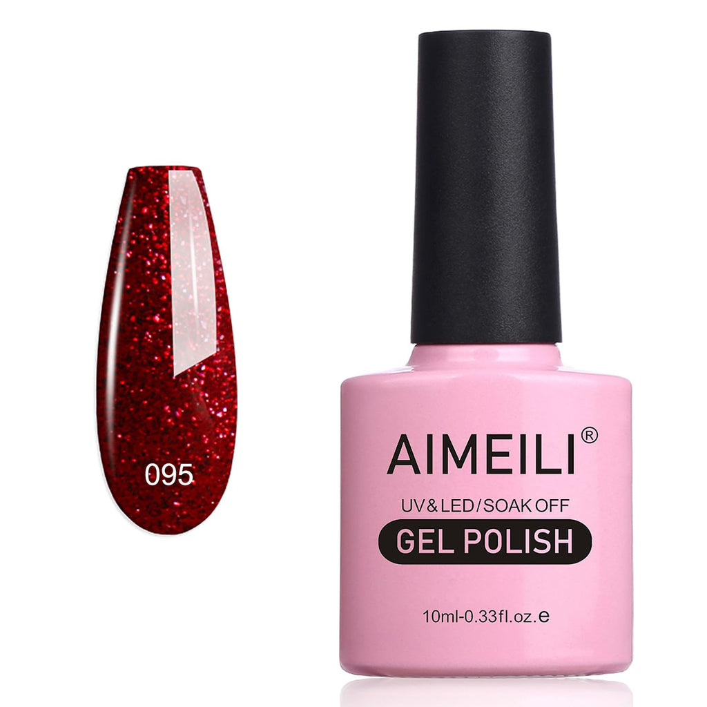 AIMEILI Gel Nail Polish, UV LED Soak Off Nail Art Manicure Pedicure Ideal for Salon Studios & Home Use, Long Lasting & Easy to Apply - (464) 10ml