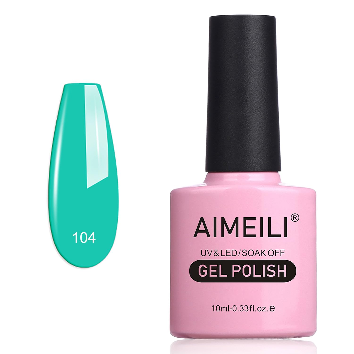 AIMEILI Gel Nail Polish, UV LED Soak Off Nail Art Manicure Pedicure Ideal for Salon Studios & Home Use, Long Lasting & Easy to Apply - (464) 10ml