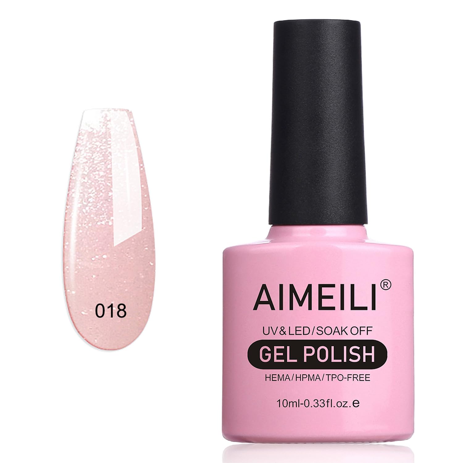 AIMEILI Gel Nail Polish, UV LED Soak Off Nail Art Manicure Pedicure Ideal for Salon Studios & Home Use, Long Lasting & Easy to Apply - (464) 10ml