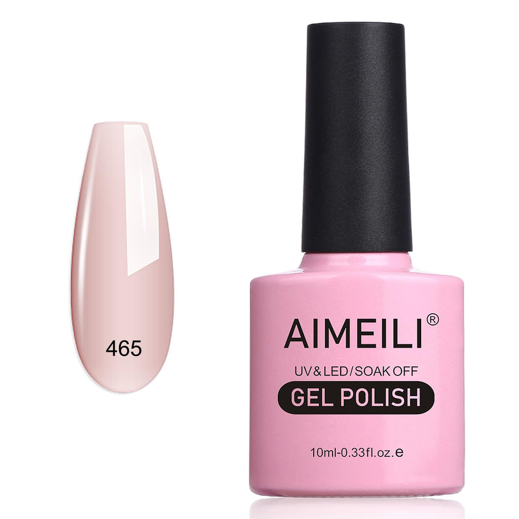 AIMEILI Gel Nail Polish, UV LED Soak Off Nail Art Manicure Pedicure Ideal for Salon Studios & Home Use, Long Lasting & Easy to Apply - (464) 10ml