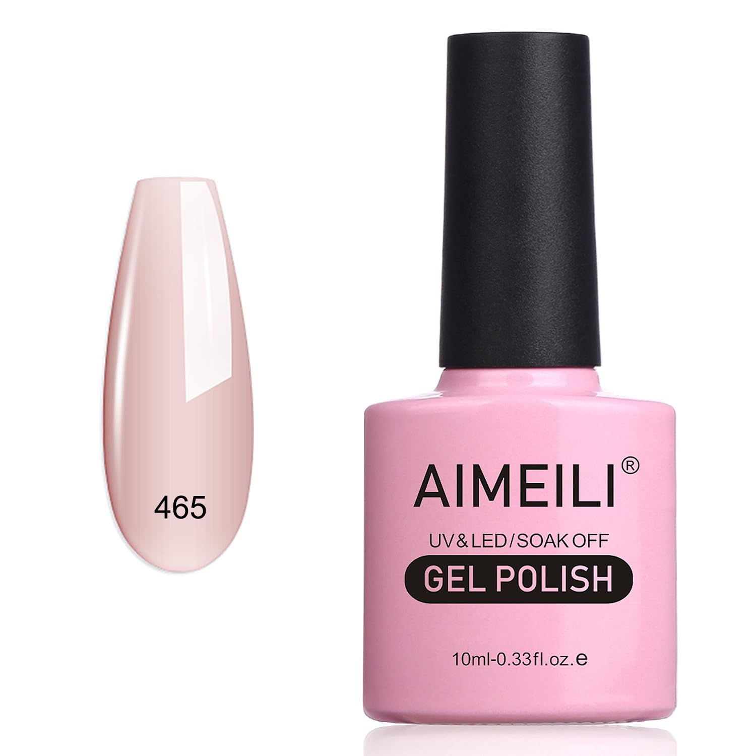 AIMEILI Gel Nail Polish, UV LED Soak Off Nail Art Manicure Pedicure Ideal for Salon Studios & Home Use, Long Lasting & Easy to Apply - (464) 10ml