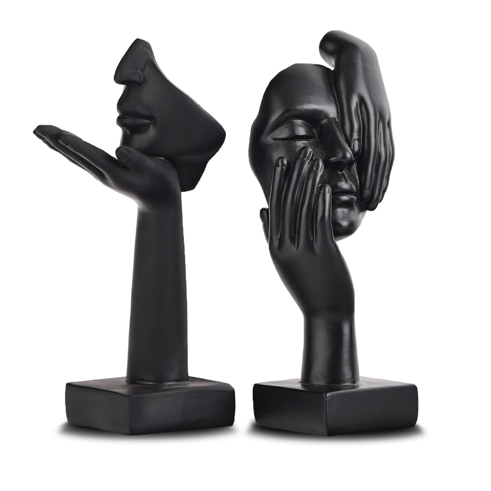 3 PCS Thinker Statue, Golden Black Abstract Art Sculpture Modern Home Decoration Desktop Decoration Christmas New Year Gift (3 Pcs Gold)
