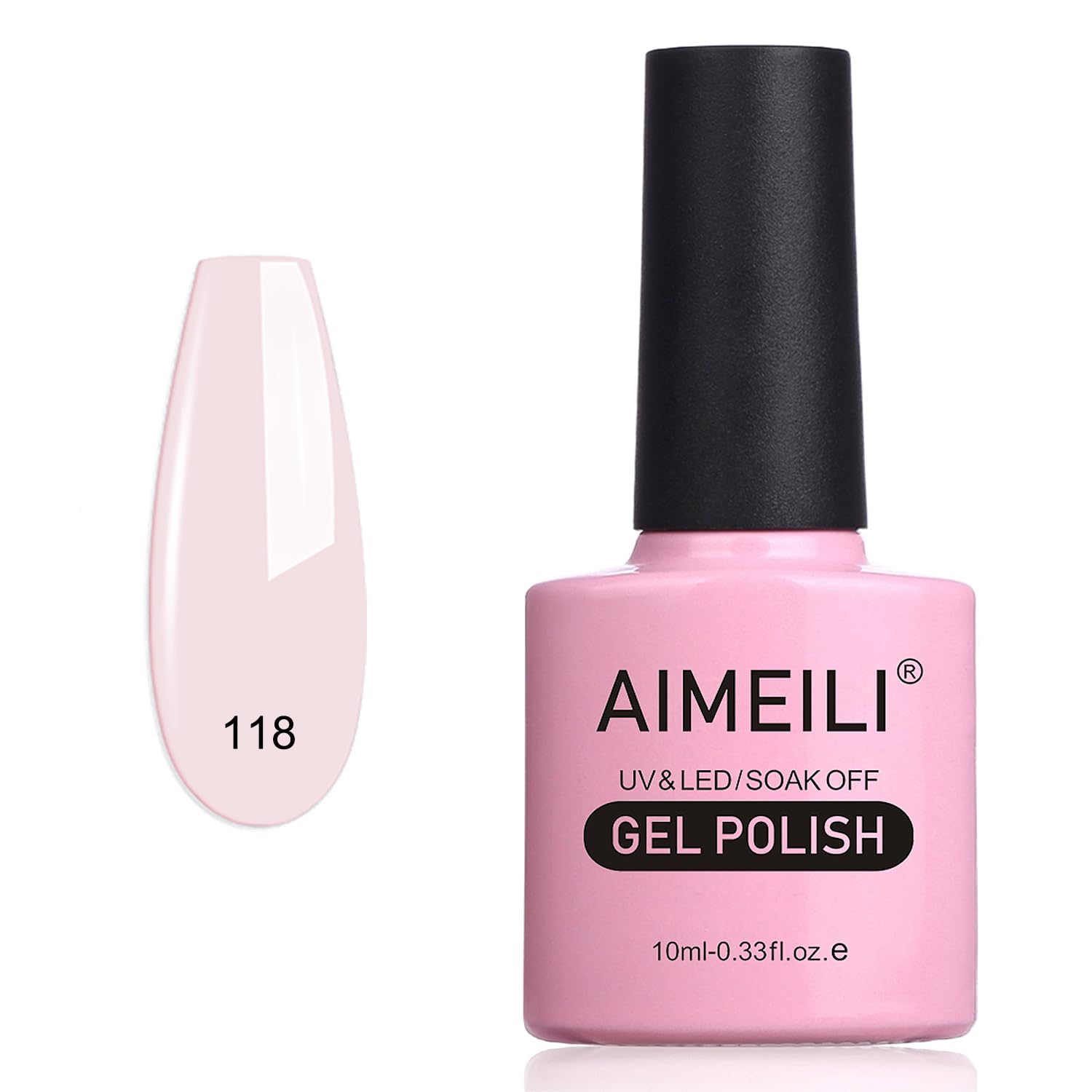 AIMEILI Gel Nail Polish, UV LED Soak Off Nail Art Manicure Pedicure Ideal for Salon Studios & Home Use, Long Lasting & Easy to Apply - (464) 10ml