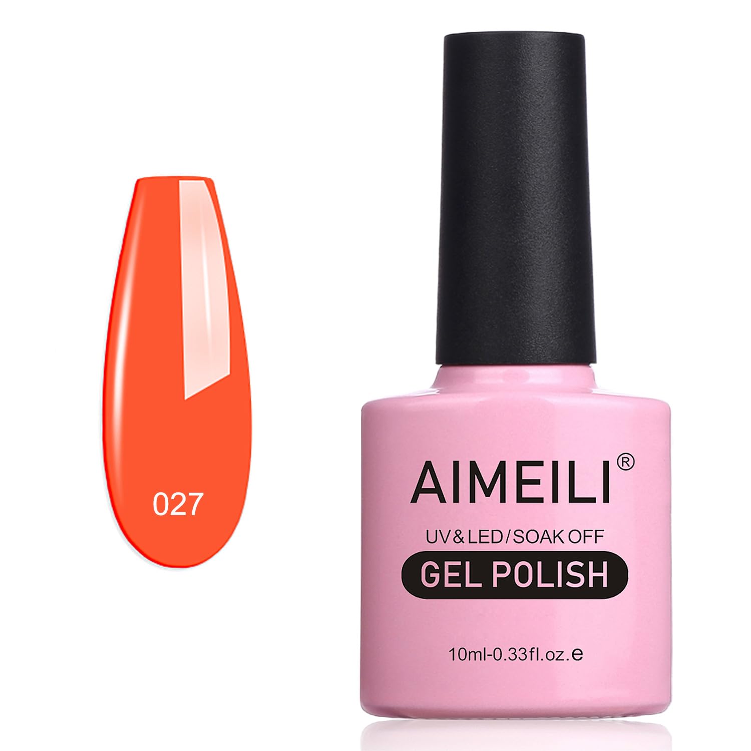 AIMEILI Gel Nail Polish, UV LED Soak Off Nail Art Manicure Pedicure Ideal for Salon Studios & Home Use, Long Lasting & Easy to Apply - (464) 10ml