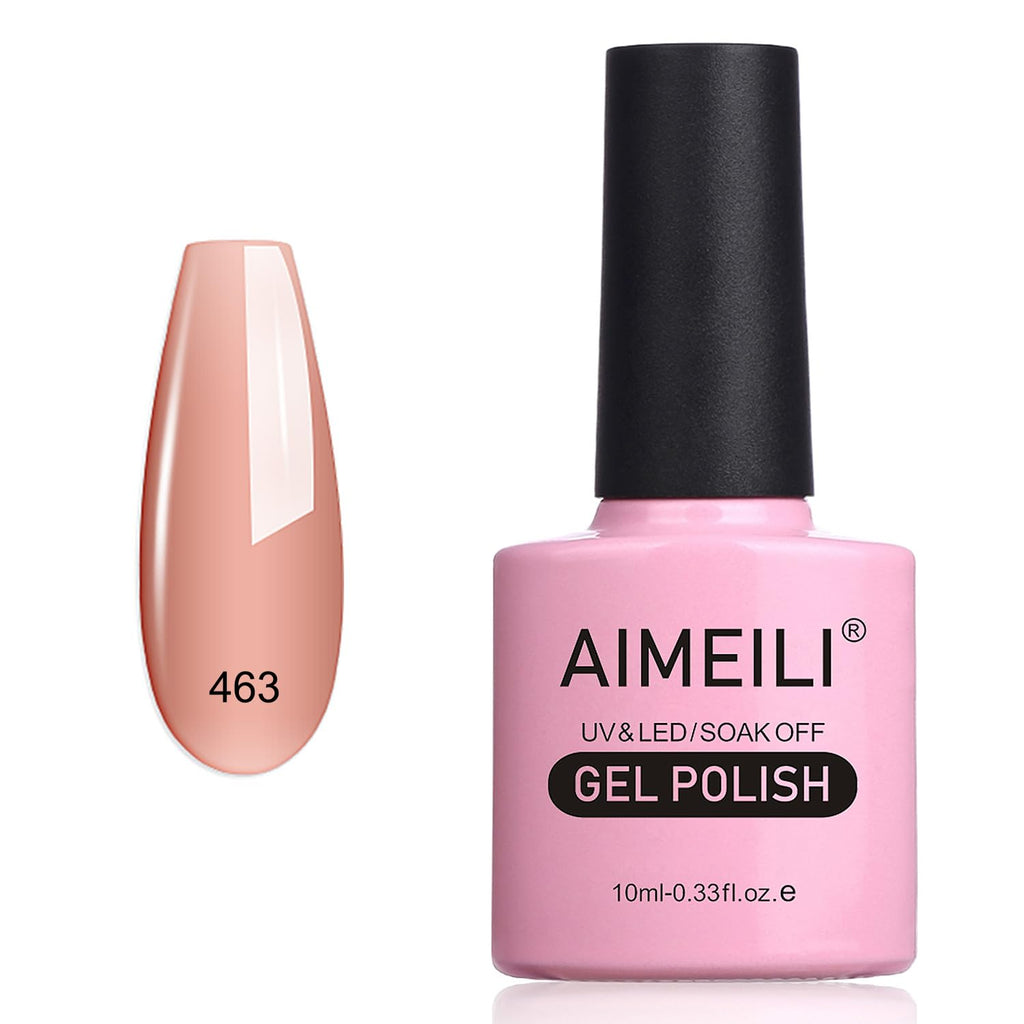 AIMEILI Gel Nail Polish, UV LED Soak Off Nail Art Manicure Pedicure Ideal for Salon Studios & Home Use, Long Lasting & Easy to Apply - (464) 10ml