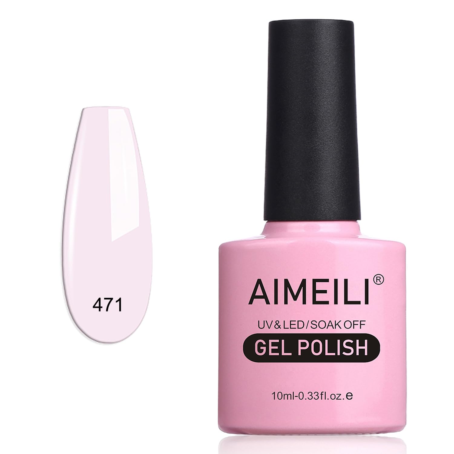 AIMEILI Gel Nail Polish, UV LED Soak Off Nail Art Manicure Pedicure Ideal for Salon Studios & Home Use, Long Lasting & Easy to Apply - (464) 10ml