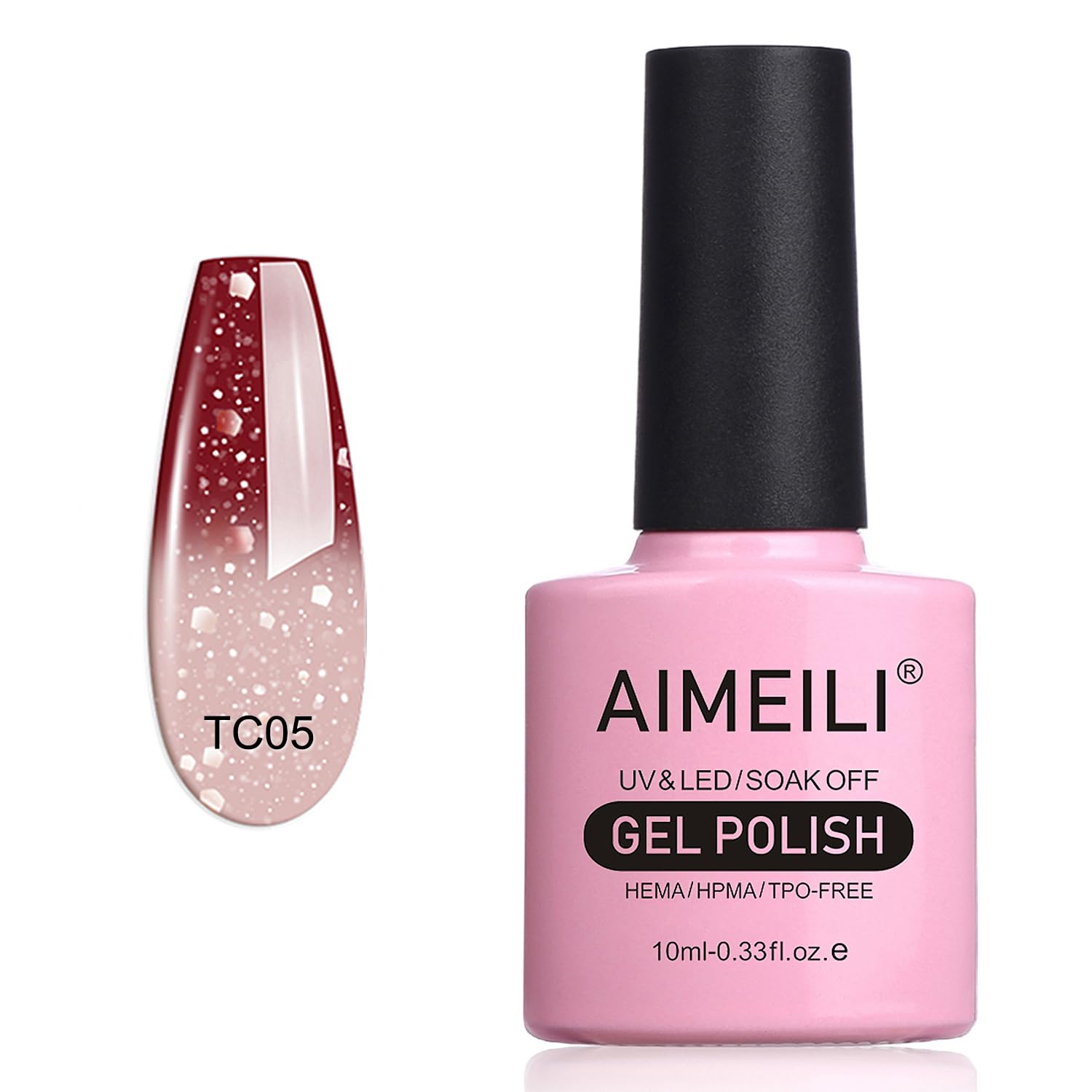 AIMEILI Gel Nail Polish, UV LED Soak Off Nail Art Manicure Pedicure Ideal for Salon Studios & Home Use, Long Lasting & Easy to Apply - (464) 10ml