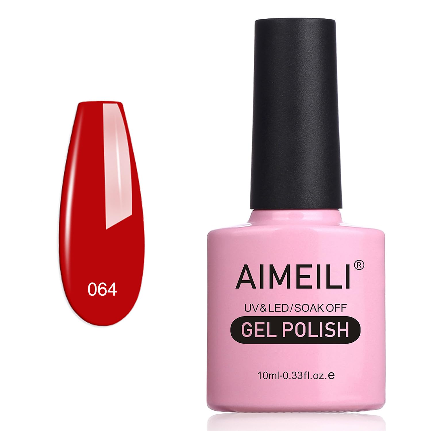 AIMEILI Gel Nail Polish, UV LED Soak Off Nail Art Manicure Pedicure Ideal for Salon Studios & Home Use, Long Lasting & Easy to Apply - (464) 10ml