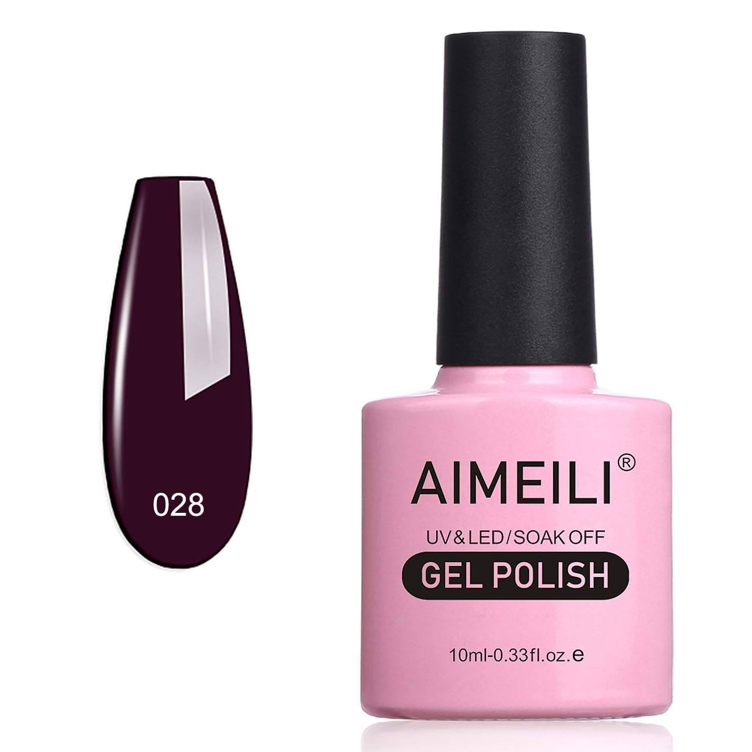 AIMEILI Gel Nail Polish, UV LED Soak Off Nail Art Manicure Pedicure Ideal for Salon Studios & Home Use, Long Lasting & Easy to Apply - (464) 10ml