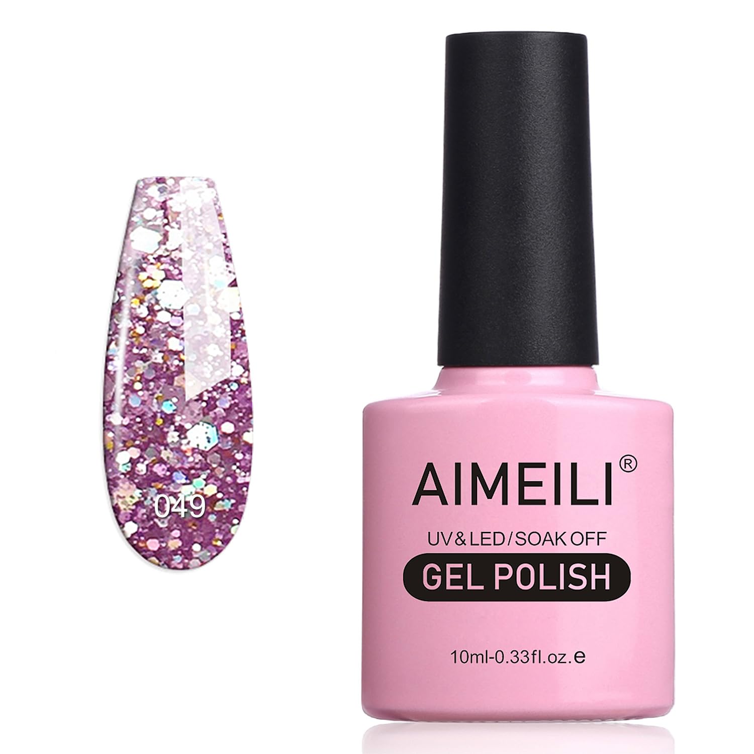 AIMEILI Gel Nail Polish, UV LED Soak Off Nail Art Manicure Pedicure Ideal for Salon Studios & Home Use, Long Lasting & Easy to Apply - (464) 10ml
