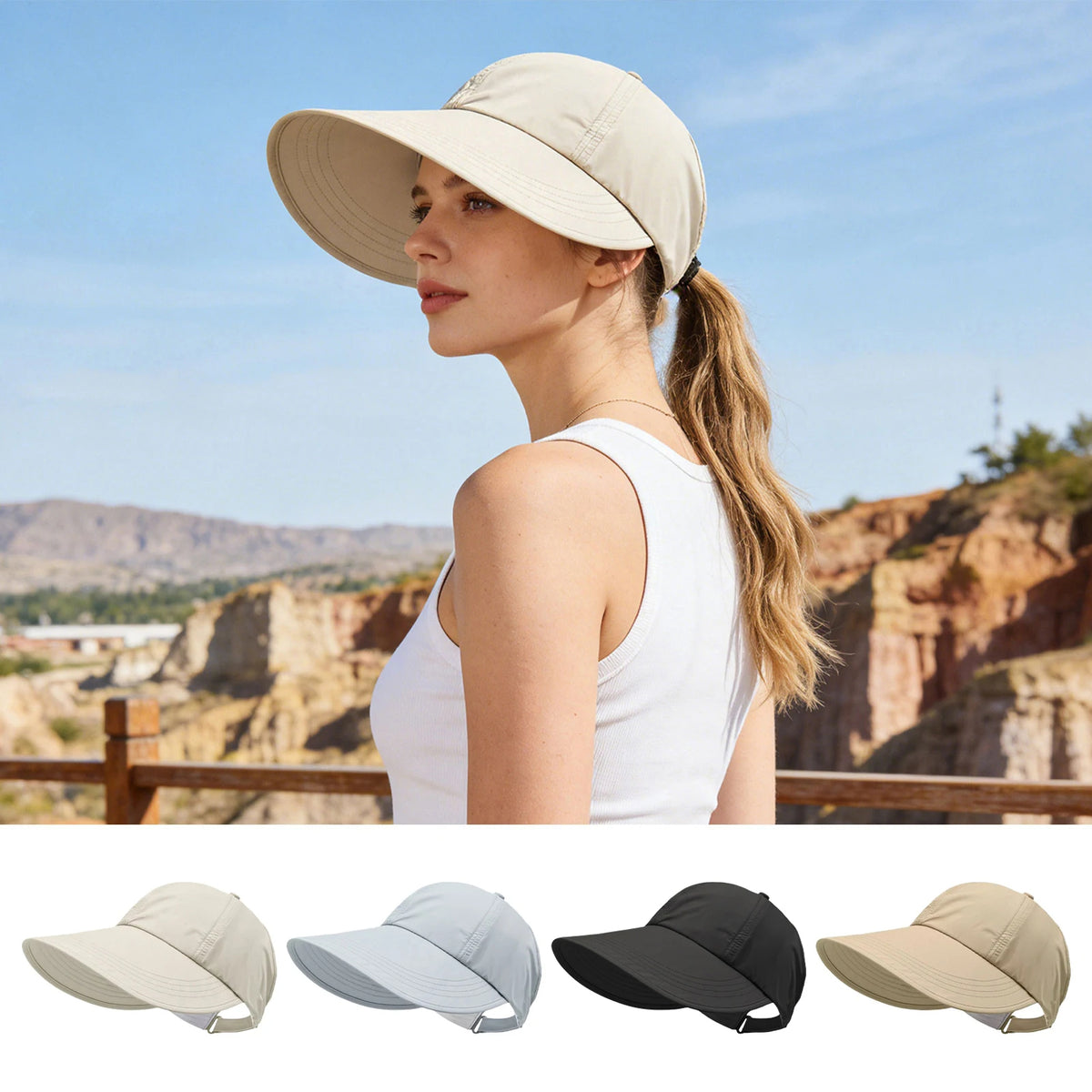 Wide-Brim Foldable Sun Hat