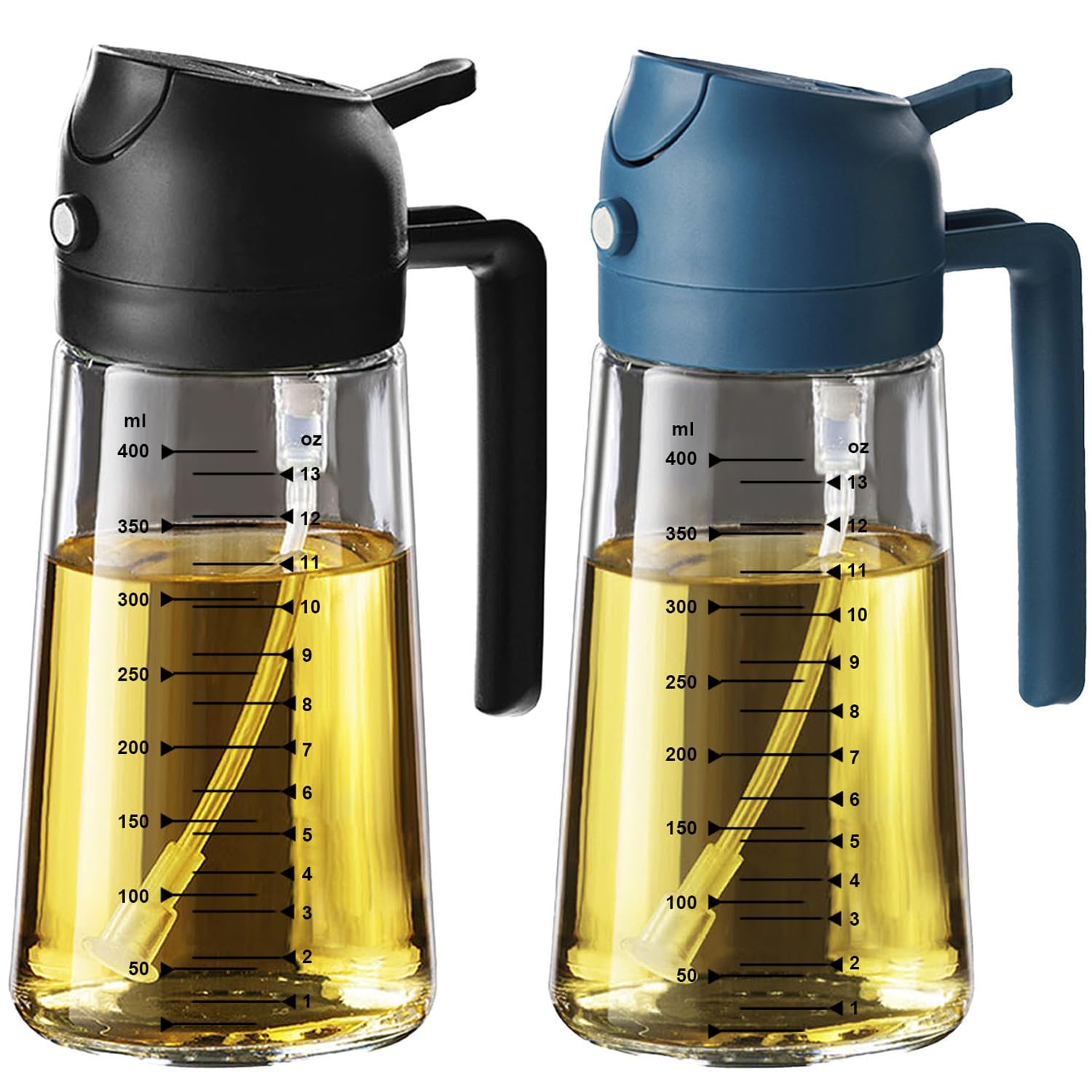 TrendPlain 16oz Olive Oil Spray Bottle - 2 in 1 Olive Oil Dispenser Bottle for Kitchen Accessories - Kitchen Gadgets, For Air Fryer