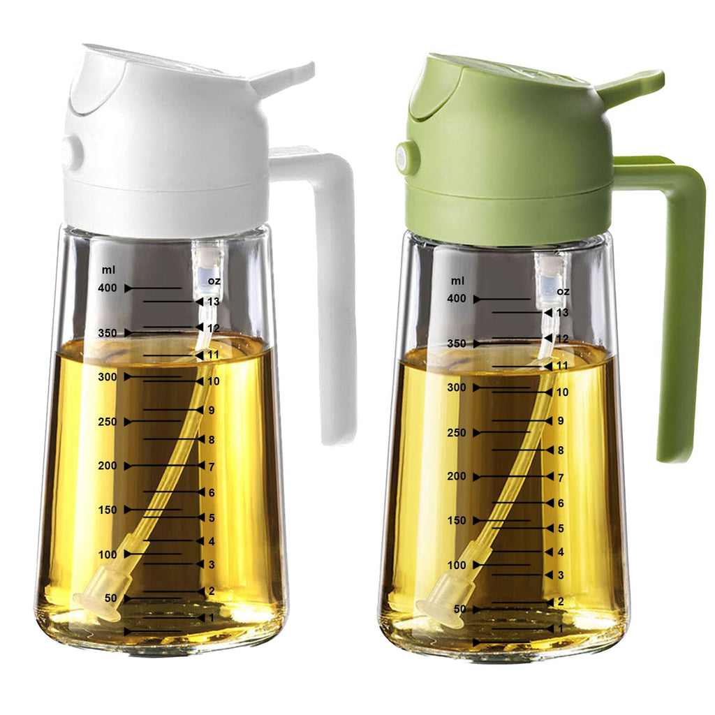 TrendPlain 16oz Olive Oil Spray Bottle - 2 in 1 Olive Oil Dispenser Bottle for Kitchen Accessories - Kitchen Gadgets, For Air Fryer