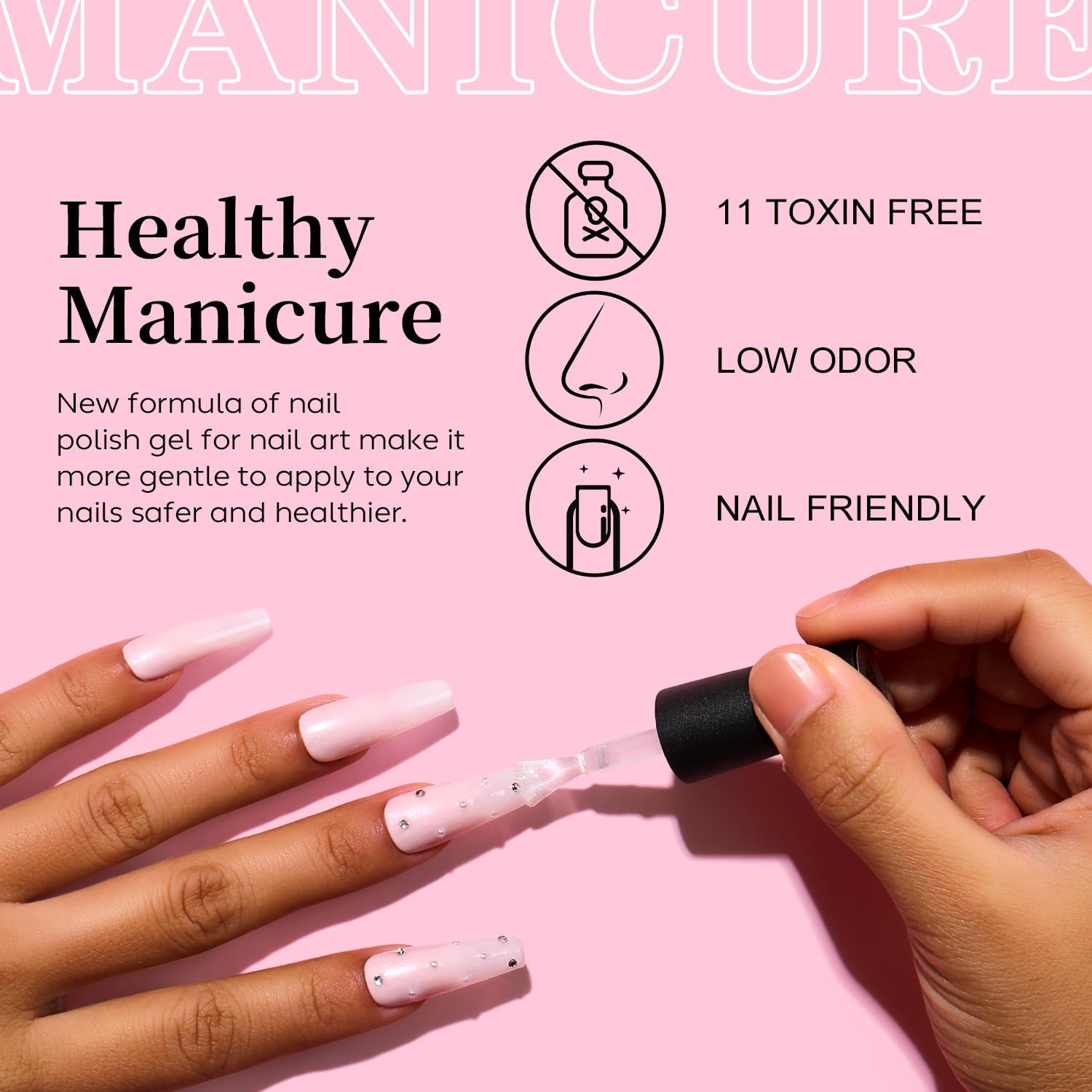 AIMEILI Gel Nail Polish, UV LED Soak Off Nail Art Manicure Pedicure Ideal for Salon Studios & Home Use, Long Lasting & Easy to Apply - (464) 10ml