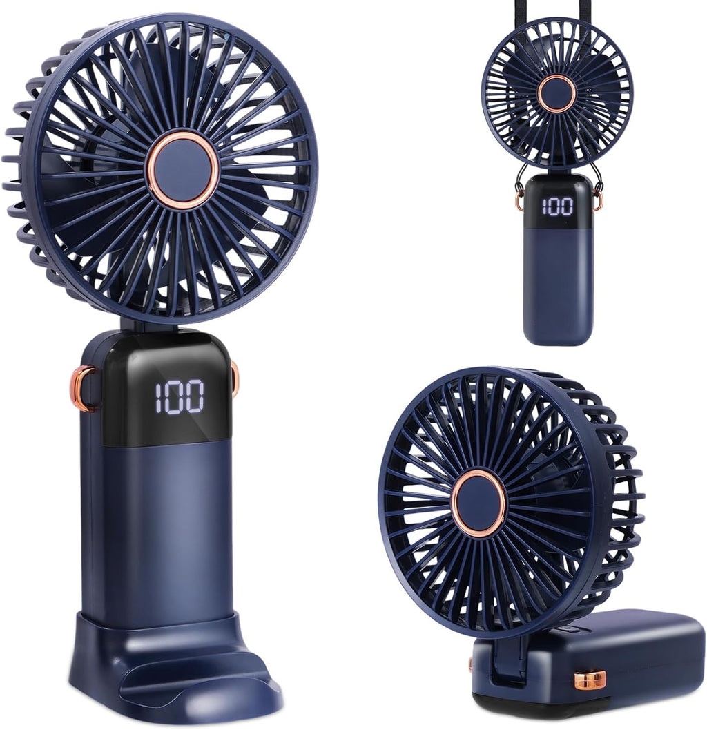 CNMTCCO Handheld Fan,Portable Mini Fan 3000 mAh Rechargeable with 5 Speeds