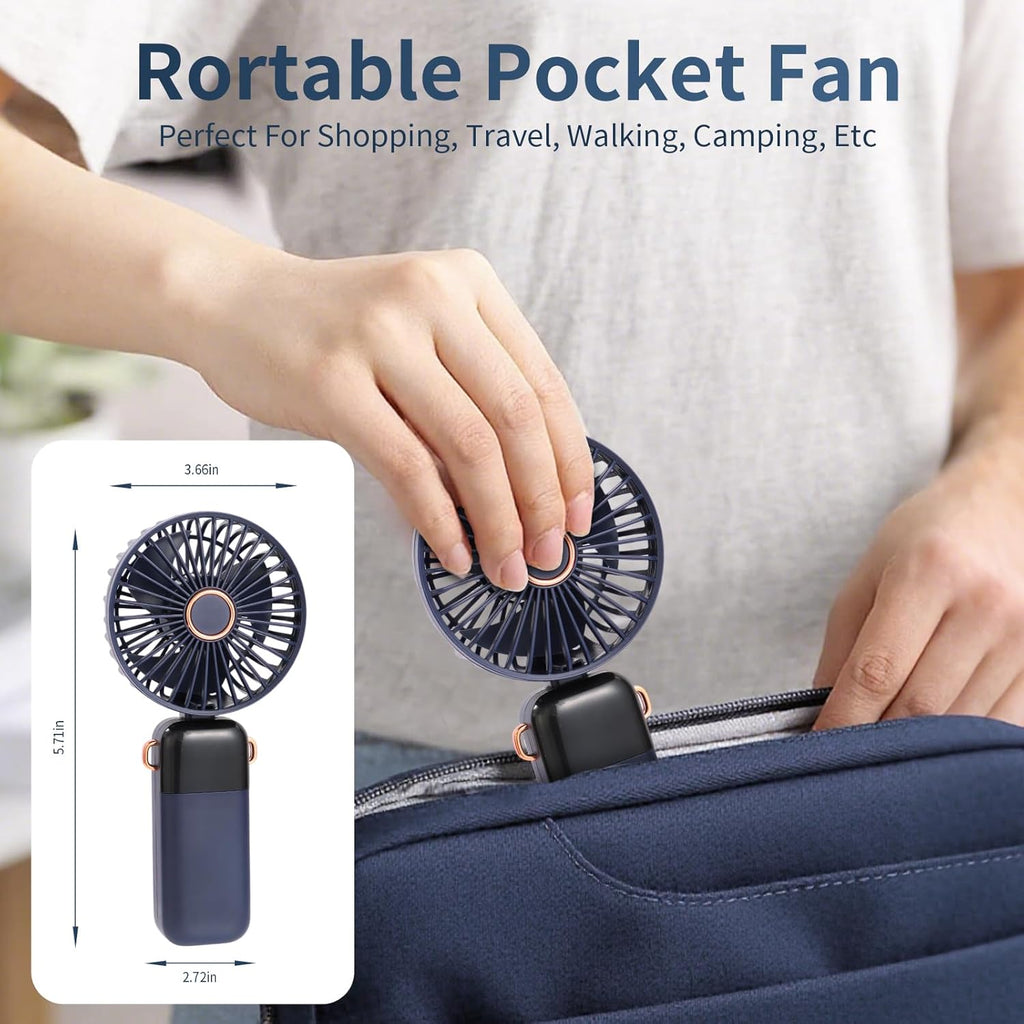 CNMTCCO Handheld Fan,Portable Mini Fan 3000 mAh Rechargeable with 5 Speeds