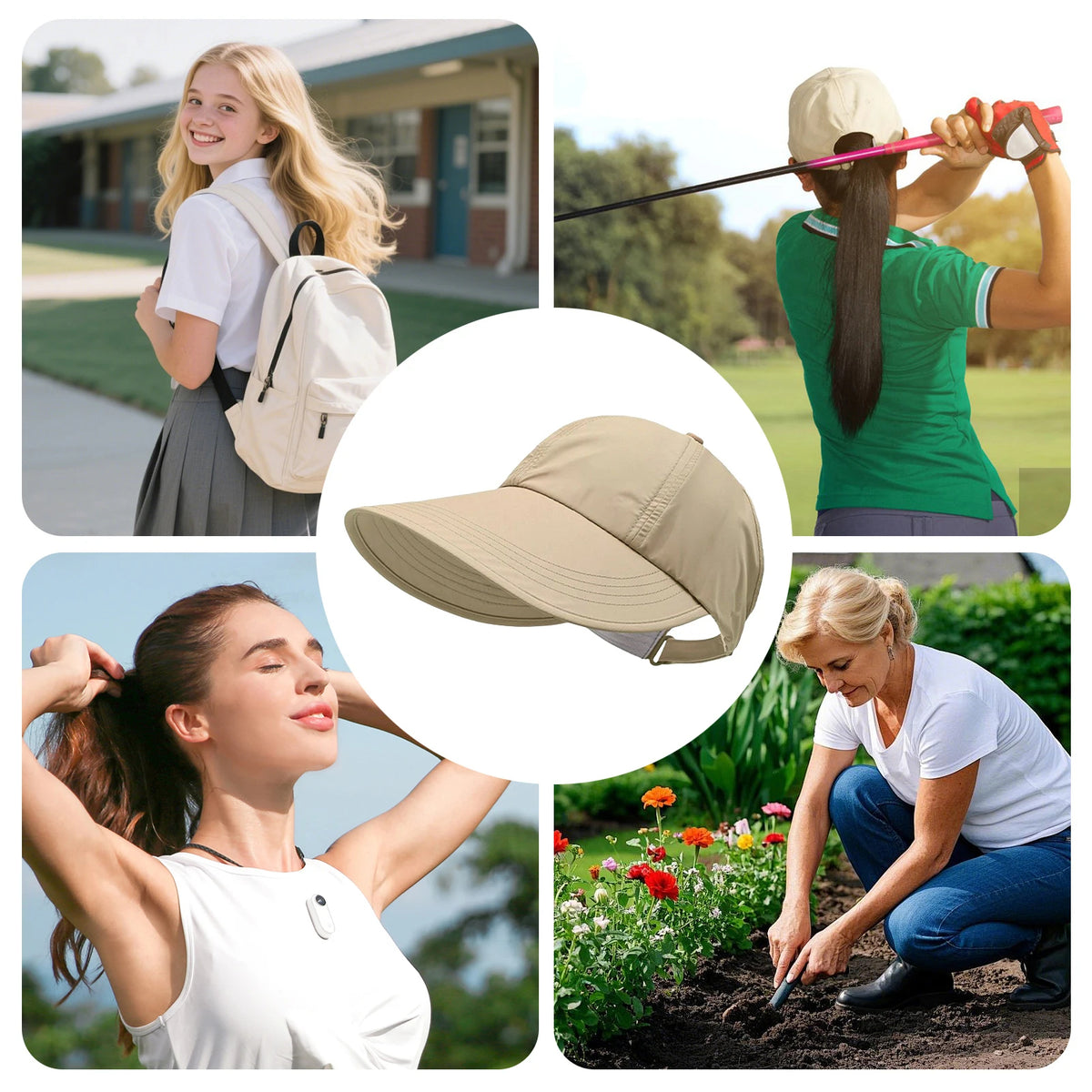 Wide-Brim Foldable Sun Hat