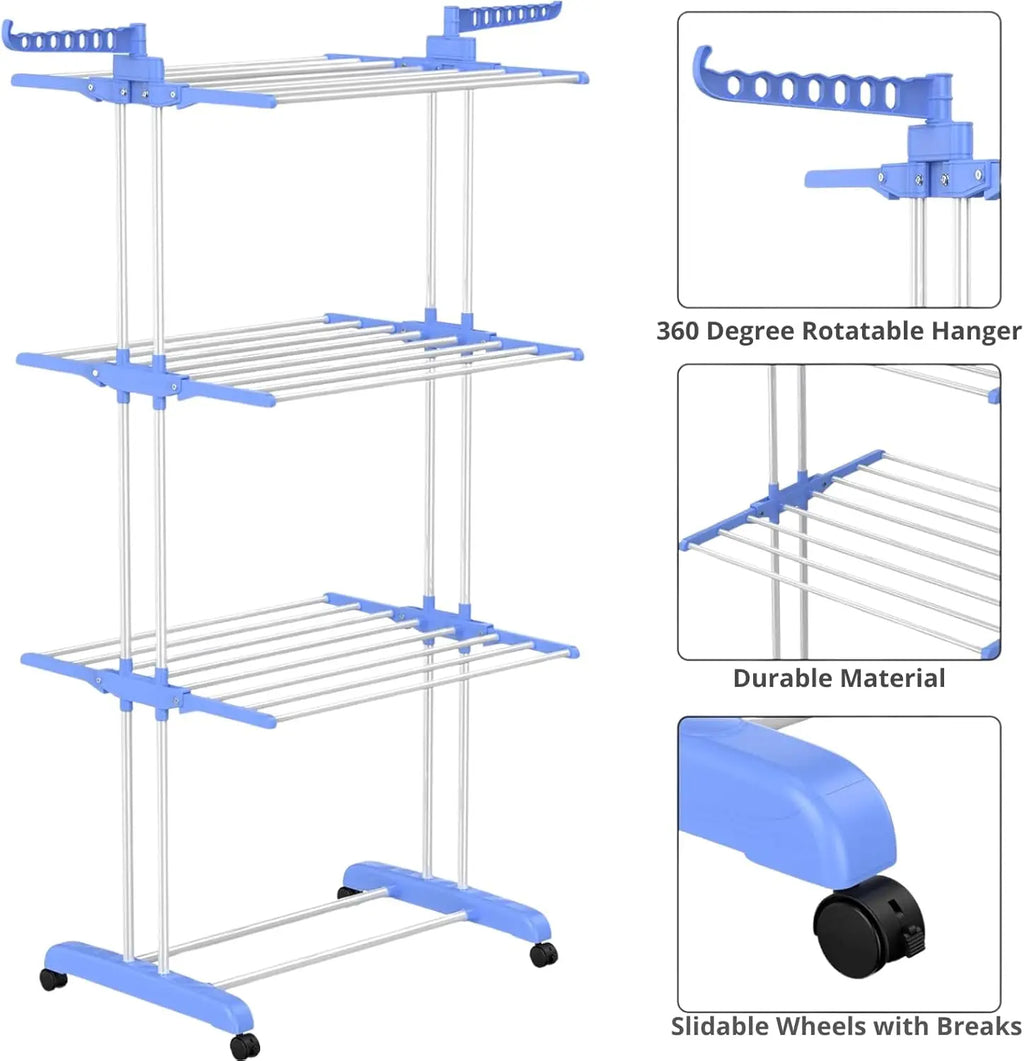 4-Tier Rotating Laundry Rack