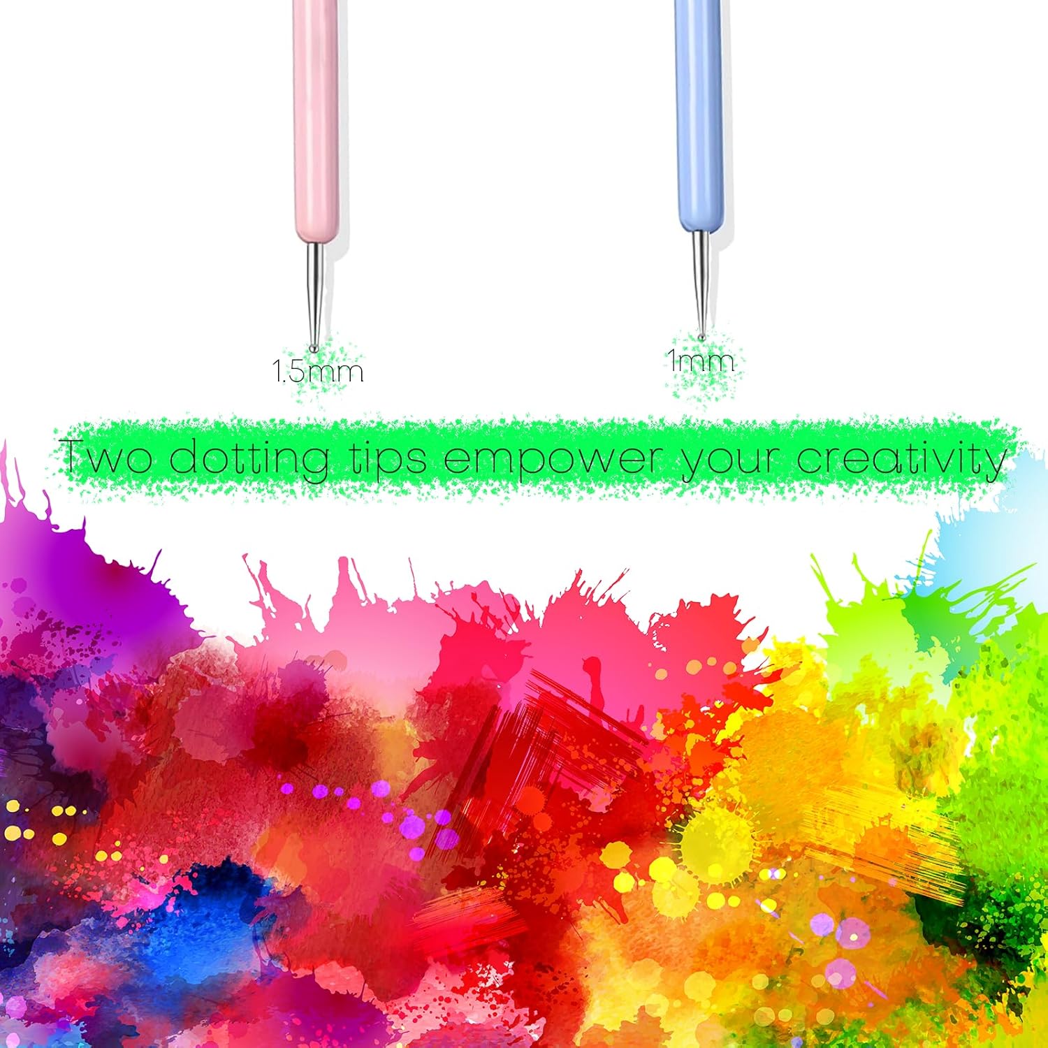 6 PCS Nail Art Brushes, Nail Design Painting Brush Set with Nail Polish Brush, Nail Liner Brush, Nail Extension Gel Brush, Builder Nail Gel Brush, and Multi-Size Dotting Pens for DIY Nail Art