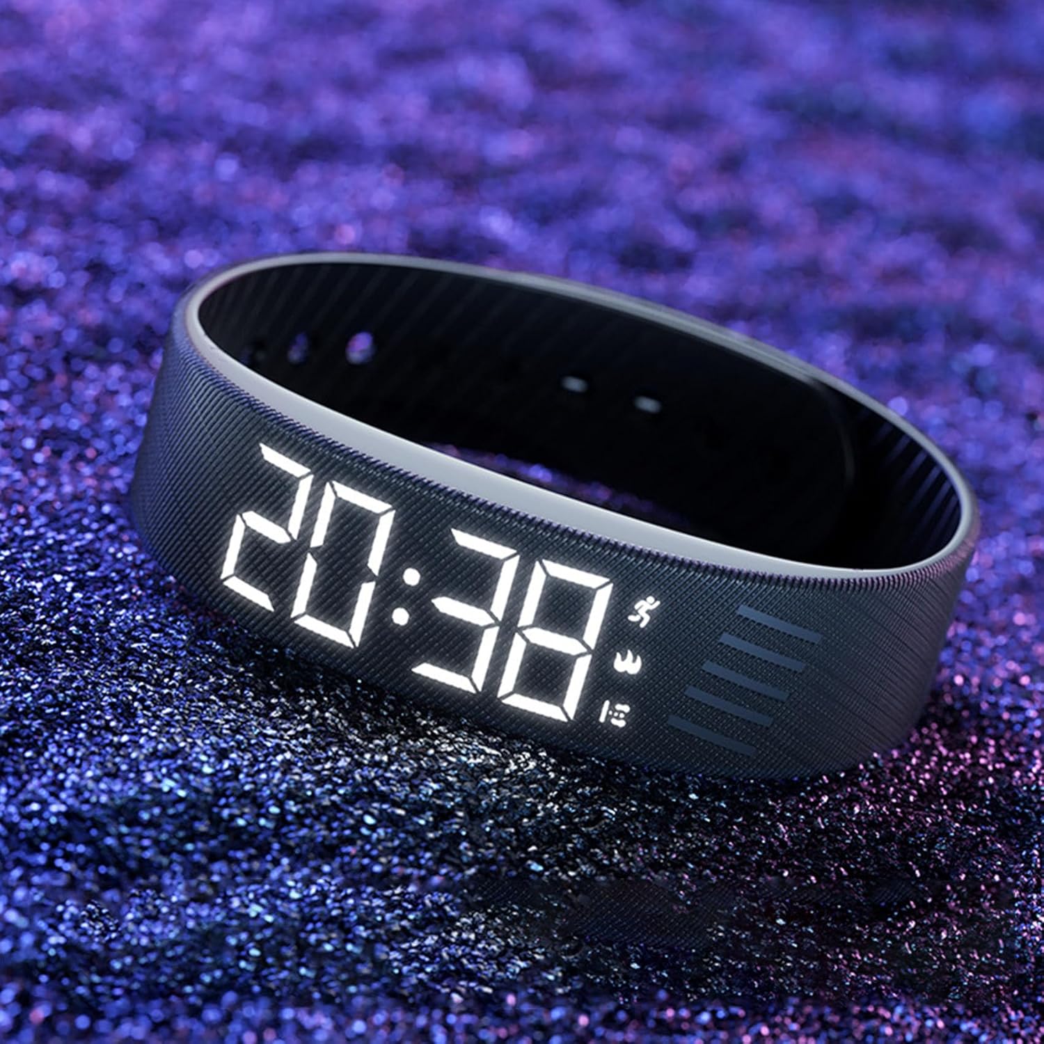 Histrips Onyx Vibration Alarm - Strong Vibration Sleep Watch for Deep Sleepers, Adjustable Intensity, Comfortable Strap, Long Battery Life, Small ＆ Portable, Don't Disturb Others (Black)