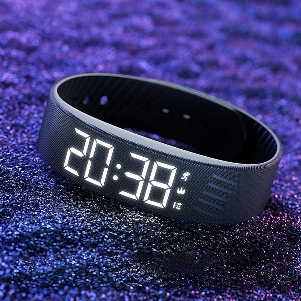 Histrips Onyx Vibration Alarm - Strong Vibration Sleep Watch for Deep Sleepers, Adjustable Intensity, Comfortable Strap, Long Battery Life, Small ＆ Portable, Don't Disturb Others (Black)