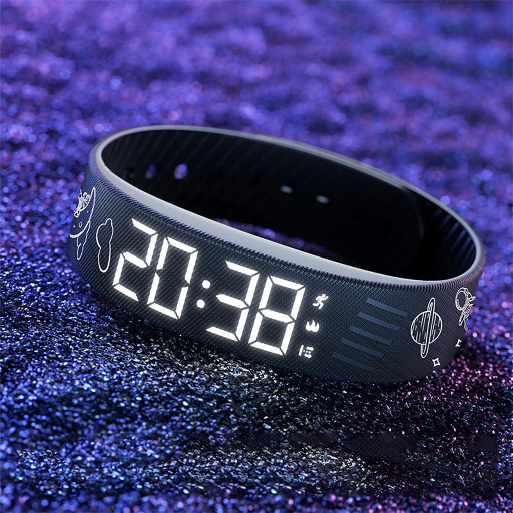 Histrips Onyx Vibration Alarm - Strong Vibration Sleep Watch for Deep Sleepers, Adjustable Intensity, Comfortable Strap, Long Battery Life, Small ＆ Portable, Don't Disturb Others (Black)